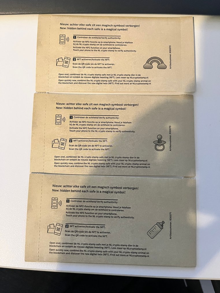 Nederland  - PostNL crypto stamp safe set #1.0