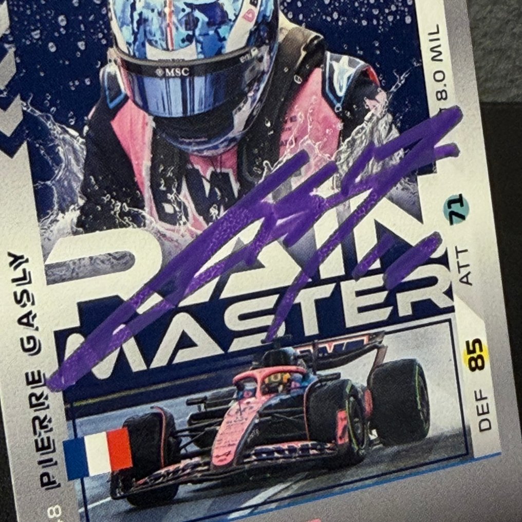 Alpine - Topps card 248 Rain Master Signed - Pierre Gasly - 2025 - Trading Card  #2.1