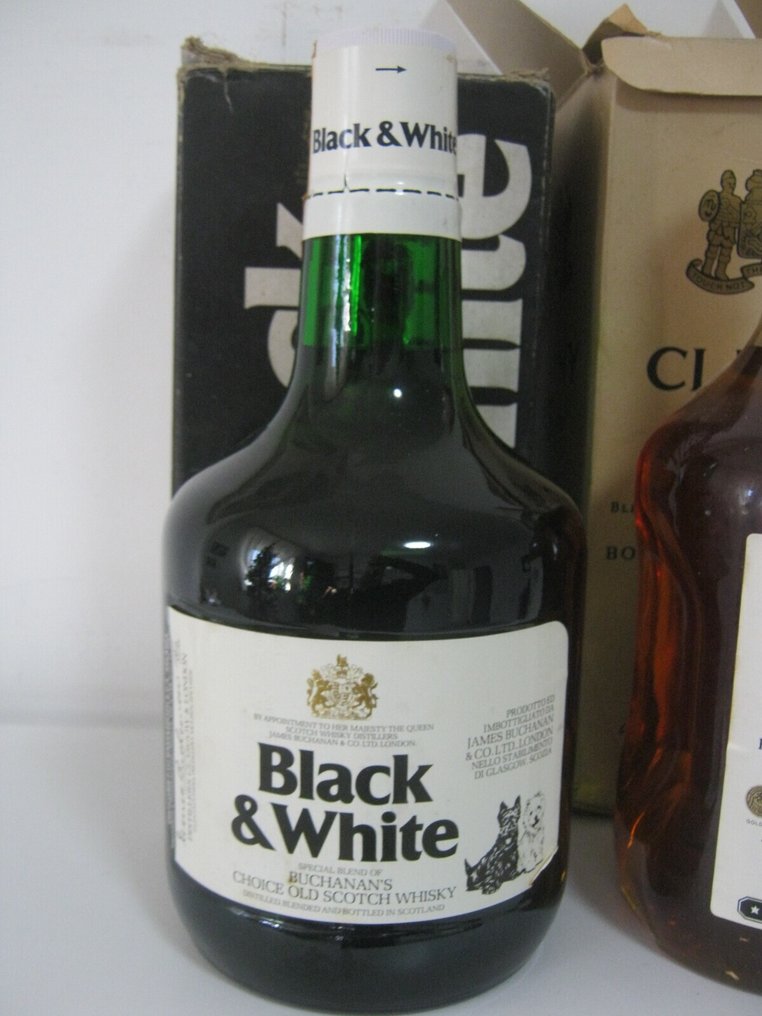 Black & White + Cluny 5 years old  - b. 1970s - 2 Litres - 2 bottles #2.1
