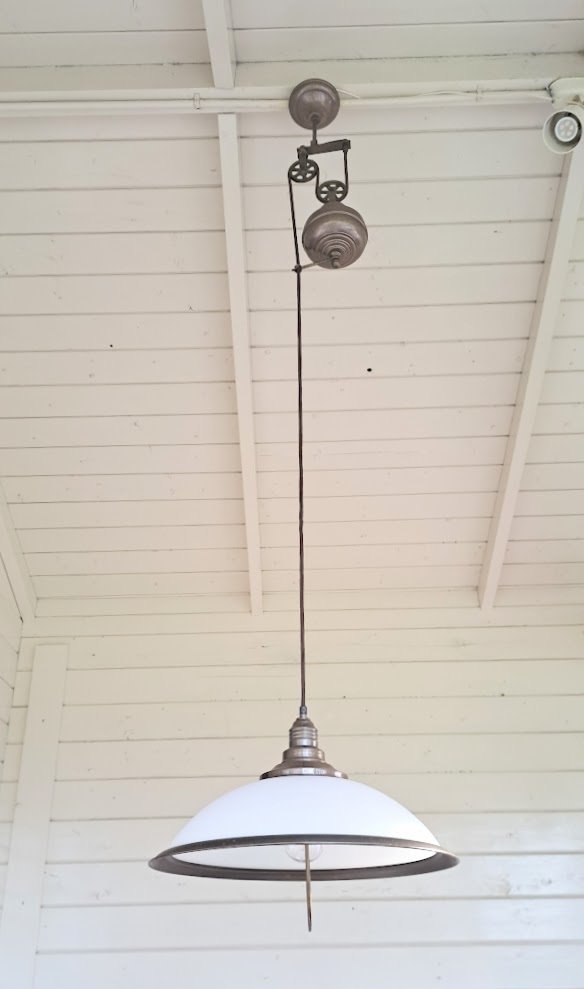 Plafoniera - Pendellamp regolabile in altezza - Ottone / bronzo. #3.2