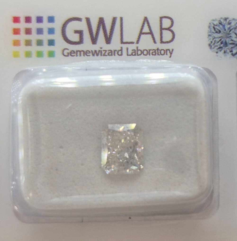 Ei pohjahintaa - 1 pcs Timantti  (Luonnollinen)  - 1.07 ct - Suorakulmio - D (väritön) - SI3 - Gemewizardin gemologinen laboratorio (GWLab) - Leikattu kulmainen suorakulmio Br #1.0