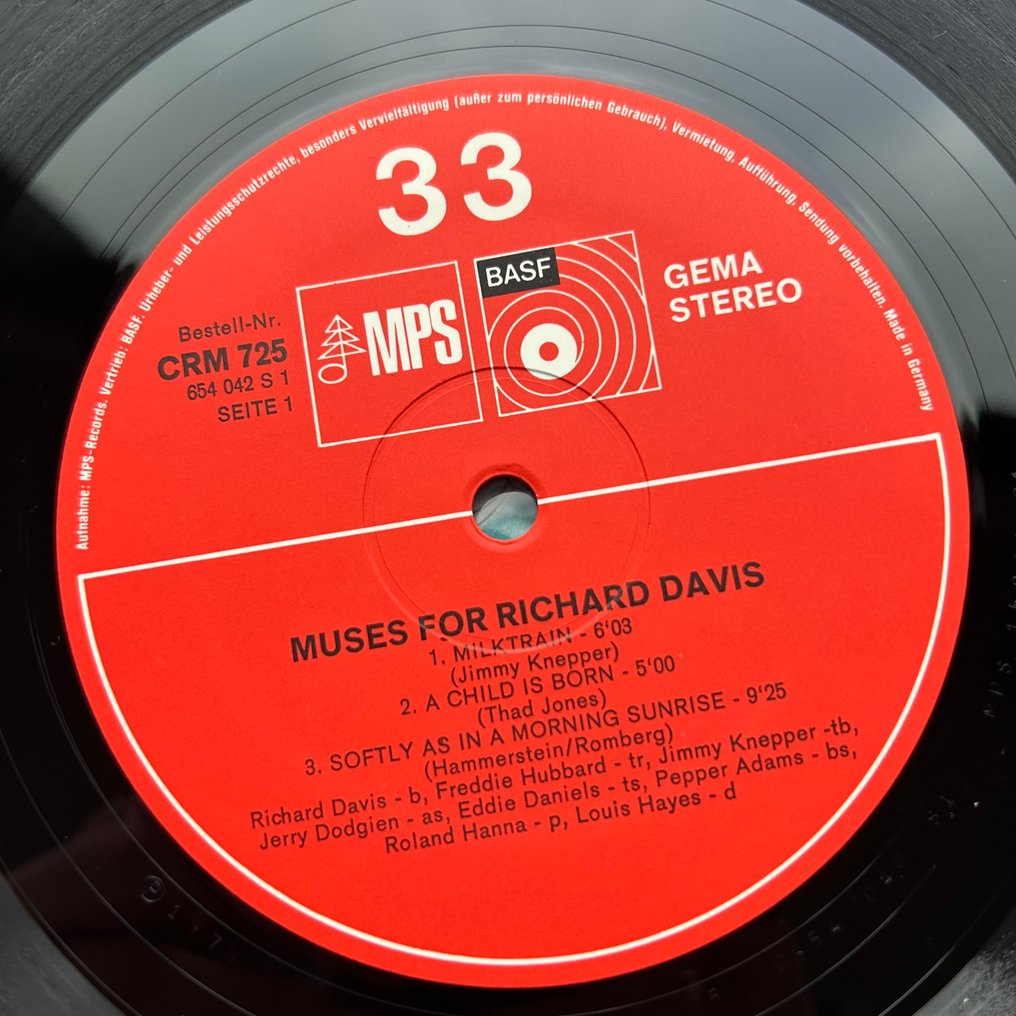 Richard Davis - Muses For Richard Davis - Single vinylplade - 1971 #4.3
