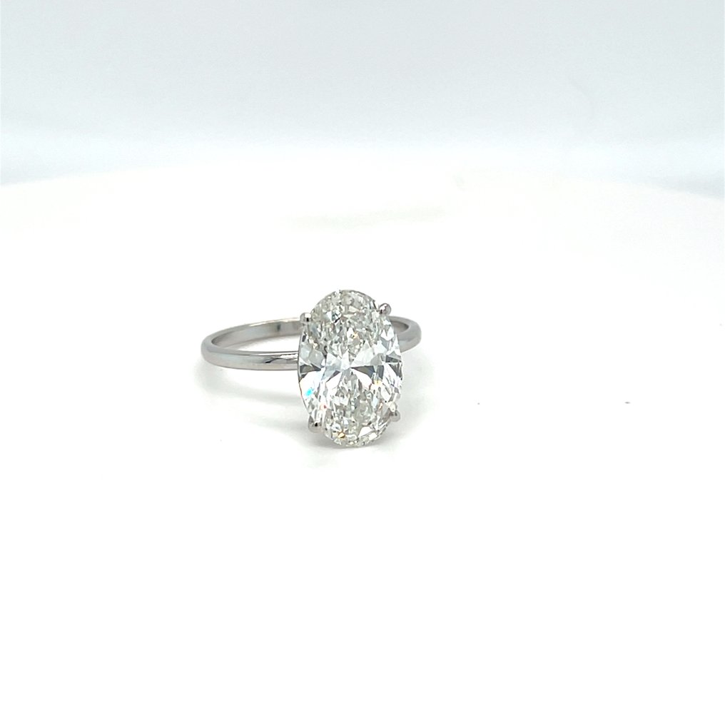 Δαχτυλίδι - 14 καράτια Λευκός χρυσός -  4.00ct. tw. Διαμάντι (Εργαστηριακής καλλιέργειας) #2.1