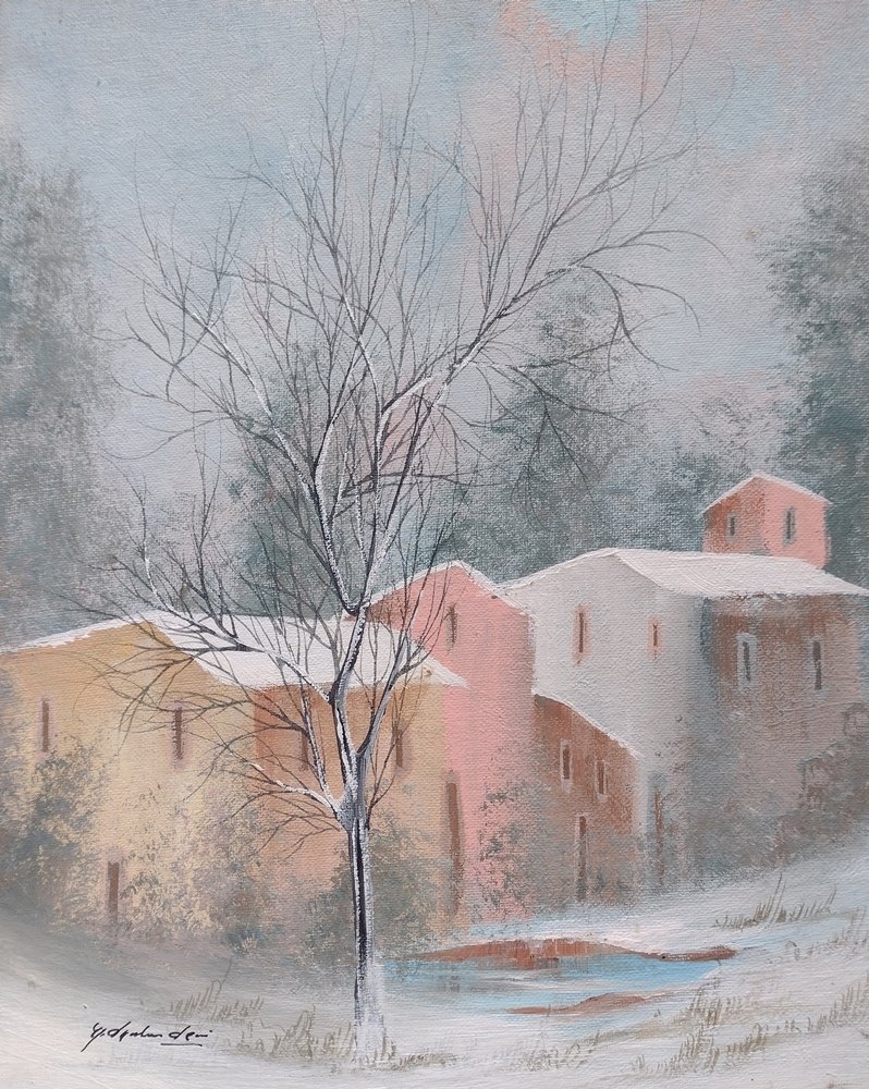 Ezio Dari (XX) - Paesaggio invernale #1.0