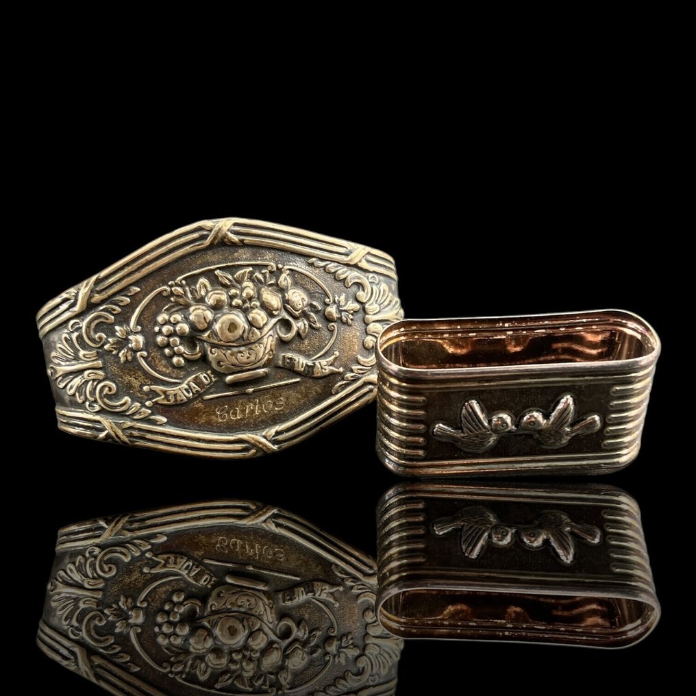 Rond de serviette (2)  - Argent - Anneaux à serviettes en argent (35 g) #1.0