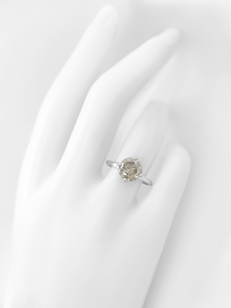 沒有保留價 - 戒指 - 14 克拉 白金 -  2.03ct. tw. 鉆石 (天然彩色) - IGI 证书 #4.3