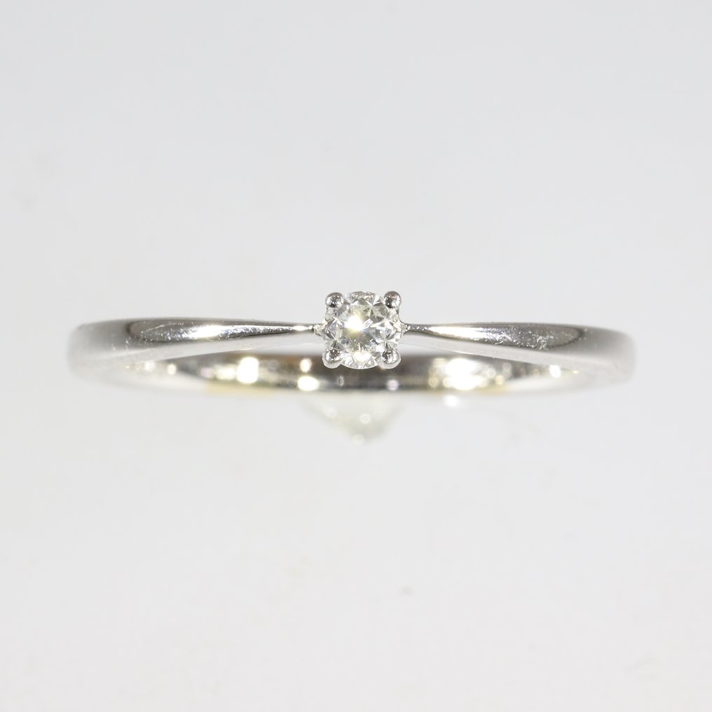 沒有保留價 - 戒指 - 18 克拉 白金 鉆石 (天然)  - 紙牌遊戲，1980 年復古款 #1.0