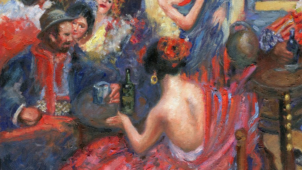 A. Simarro (XX) - Taberna española, tras Dean Cornwell #3.2