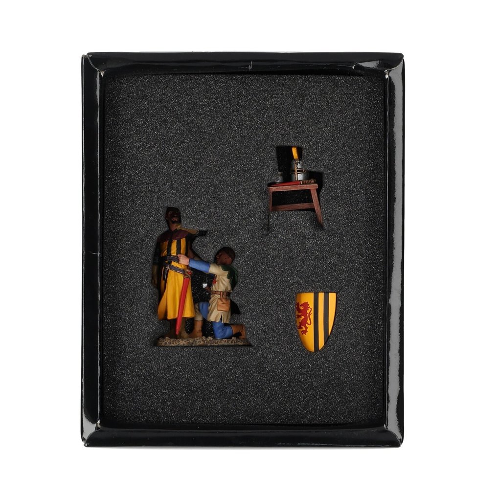 King & Country - Crusaders & Saracens - Crusaders - Figur - MK070 “Dressing for Battle” - Hvidmetal #4.3