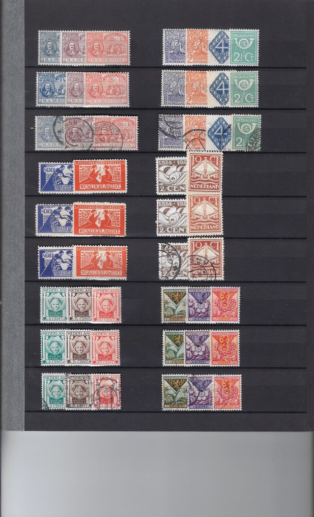 荷蘭 1907/1940 - 40枚完整的邮票系列，未使用且已盖邮戳，起始年份为1907年。 #1.0