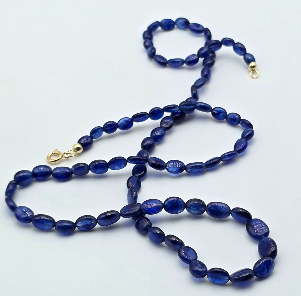 Sem preço de reserva - Colar - 18 K Ouro amarelo Safira - Zaffiri de 5,5 a 9,5 mm #2.1