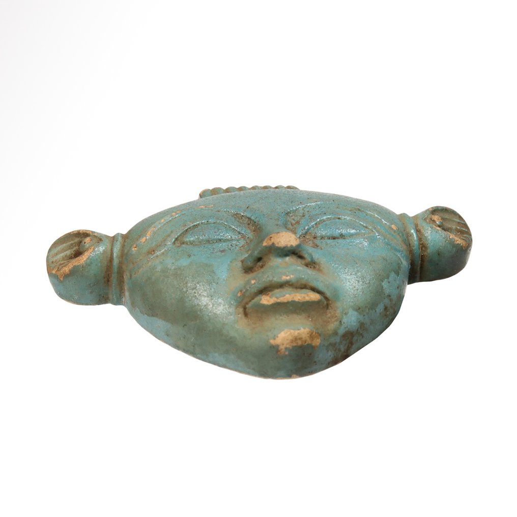 Ancient Egyptian Faience Amulet of Hathor #4.3