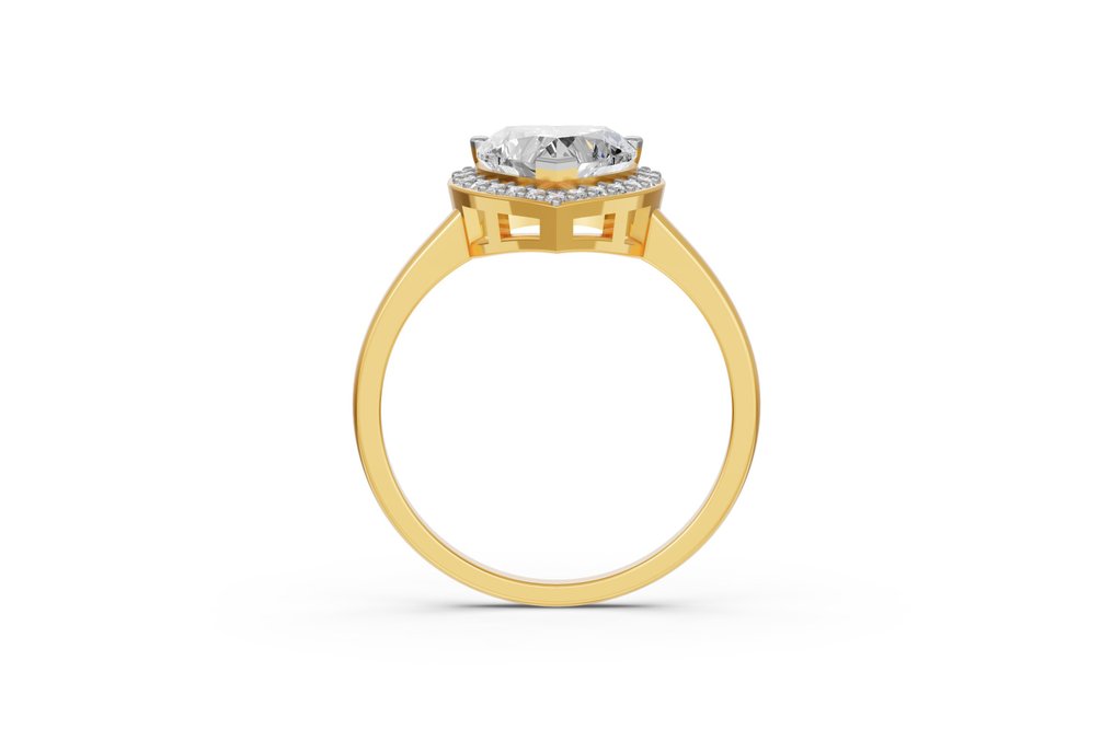 Δαχτυλίδι - 14 καράτια Κίτρινο χρυσό -  2.62ct. tw. Διαμάντι (Εργαστηριακής καλλιέργειας) - Διαμάντι #2.1