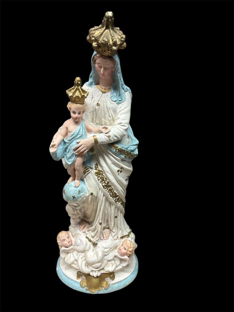Γλυπτό, Madonna met kind - XL - 50 cm - Γύψος #1.0
