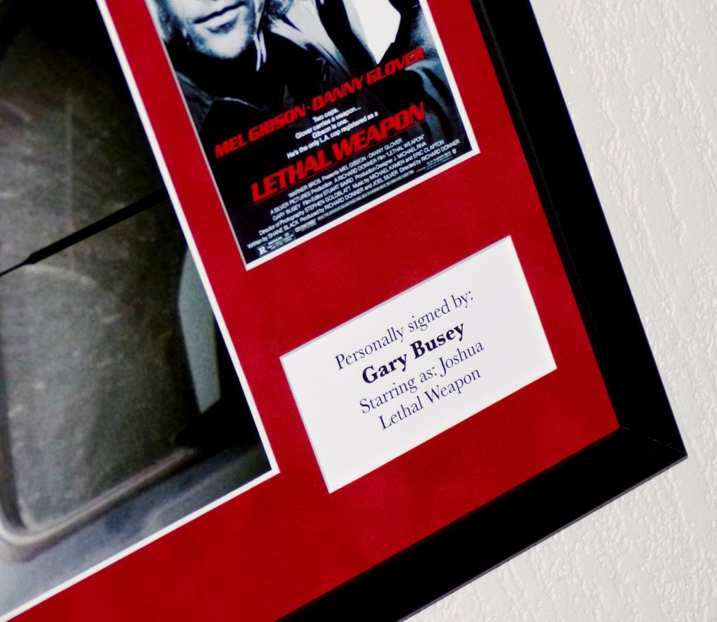 Lethal Weapon - Gary Busey (Mr. Joshua) Premium Framed, signed, + COA #2.1