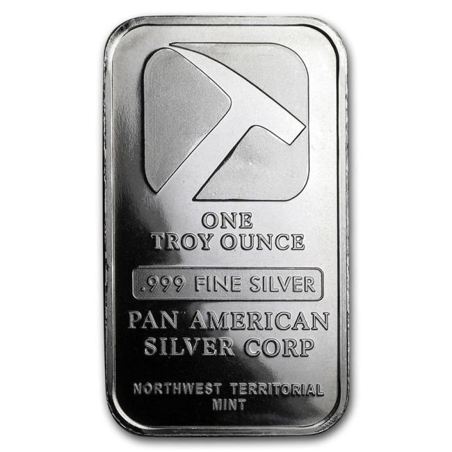 1 Troy Ounce - Argento .999 - 1 oz Pan American Silver Corp 999 Fine Silver Bar  (Senza prezzo di riserva) #2.1