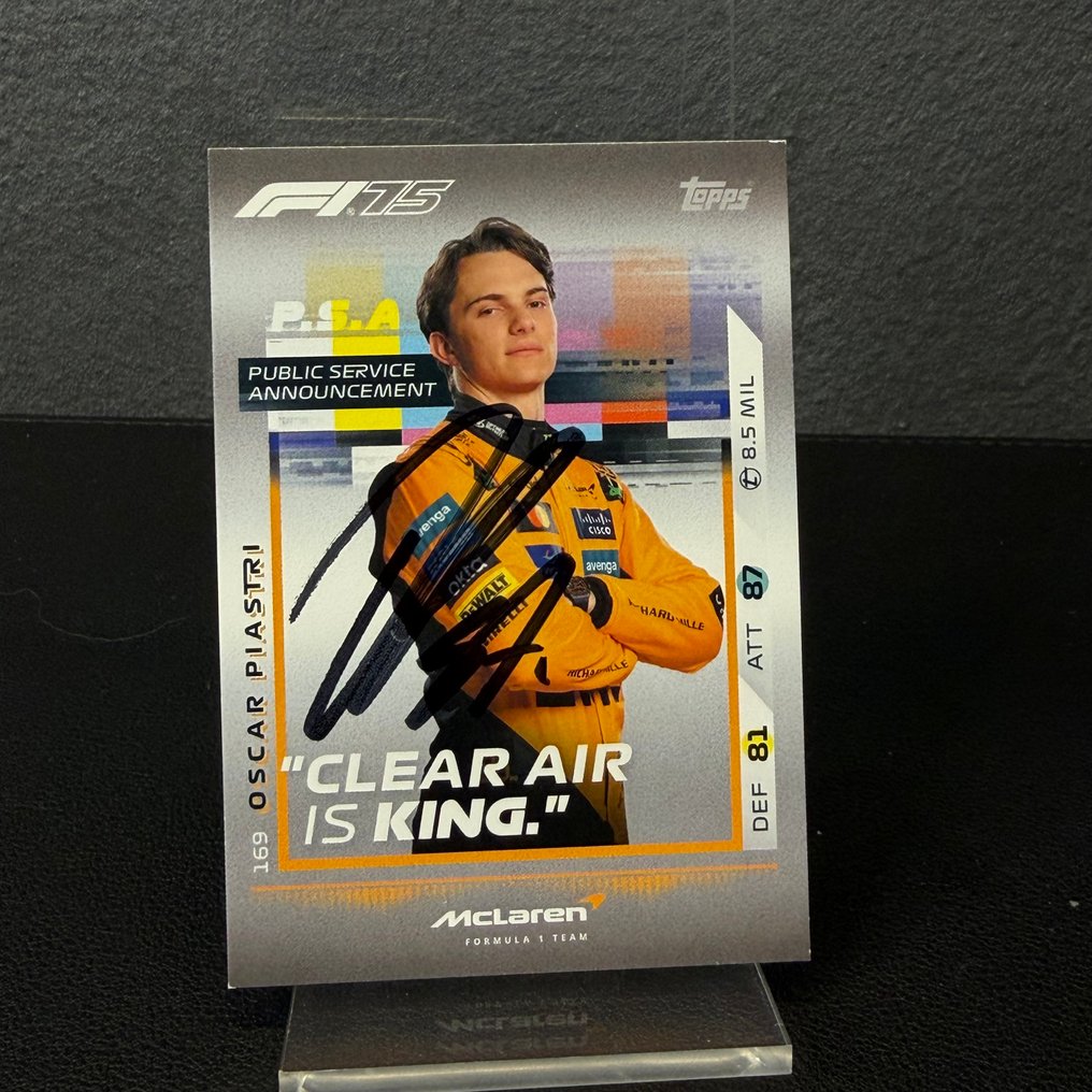 Mclaren - Topps 169 PSA Signed - Oscar Piastri - 2025 - Trading Card  #1.0