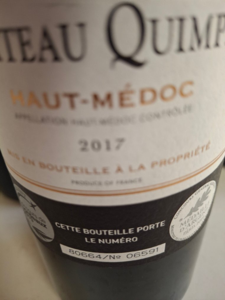 2017 Château Quimper - Haut-Médoc - 12 Bottles (0.75L) #2.1