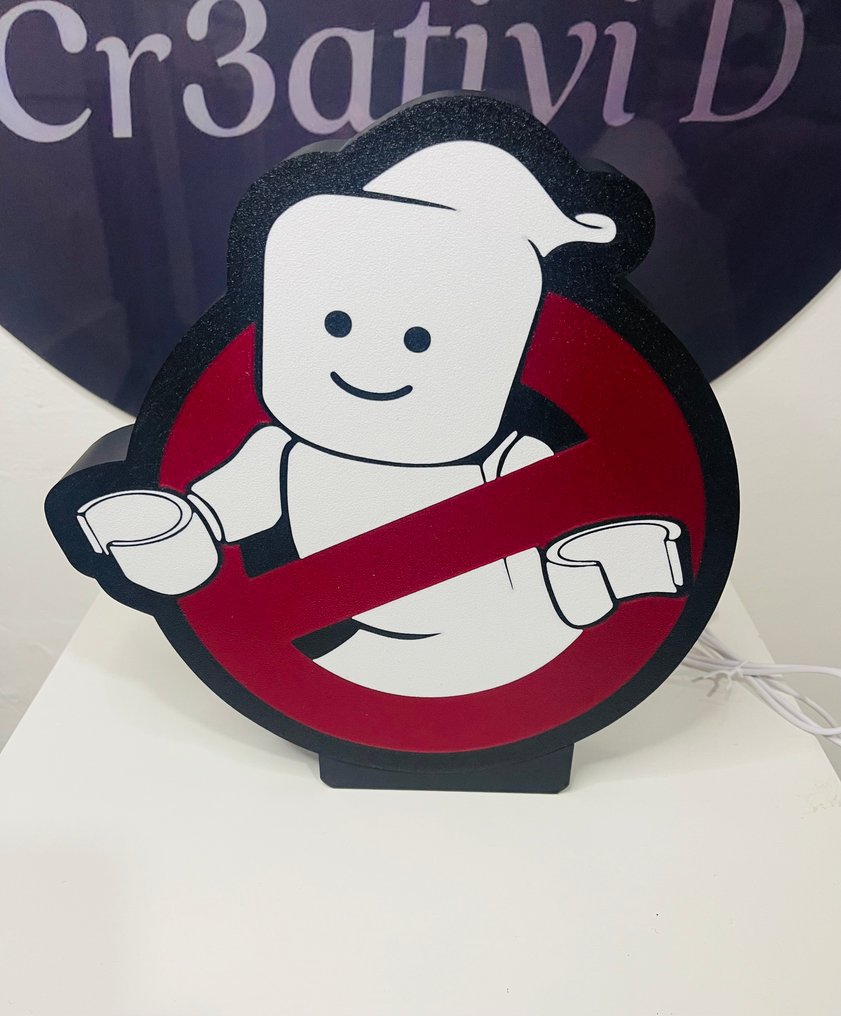 Custom illuminated movie-inspired sign – Iconic ghost design – Made in Italy - Cr3ativid - Lightbox - Plastic #2.1