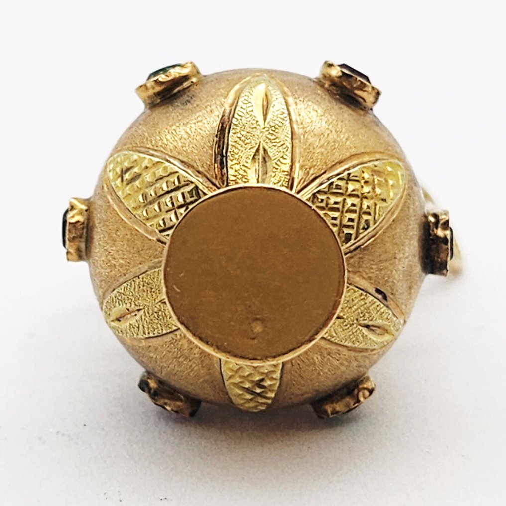 Κολιέ με μενταγιόν - 18 καράτια Κίτρινο χρυσό -  0.55ct. tw. Συνθετικός πολύτιμος λίθος #3.2