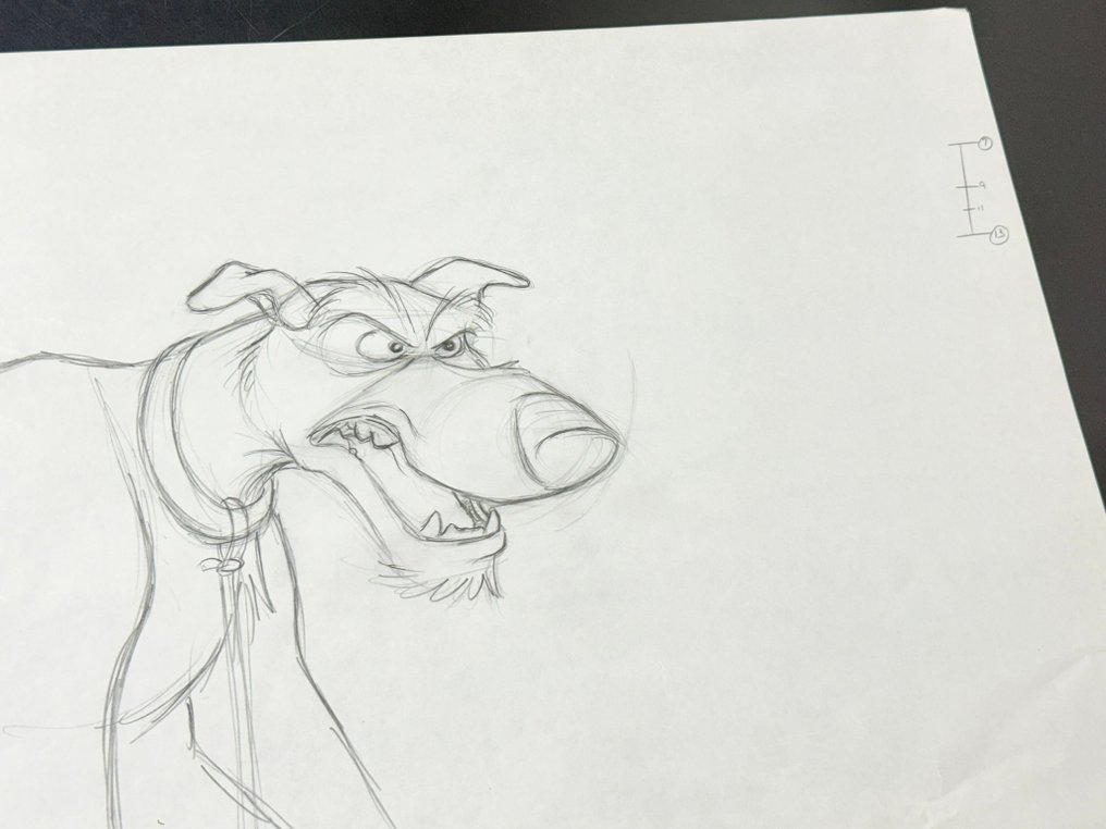 Walt Disney - Desenho de animação original do Chefe (40 x 32 cm) - The Fox and the Hound (1981) #1.0