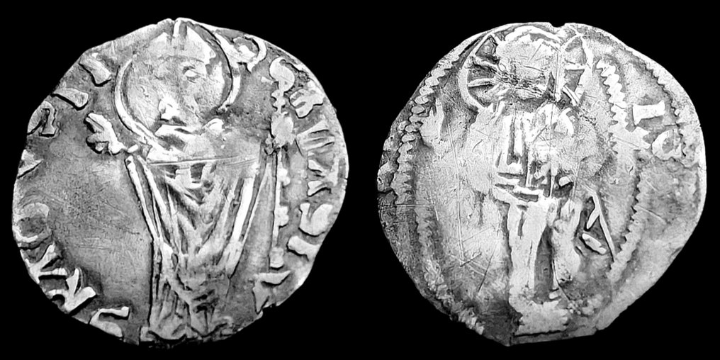 达尔马提亚 - 拉古萨共和国. 1 Silver Grossi Denier ca. 1422-1438 (没有保留价) #2.1