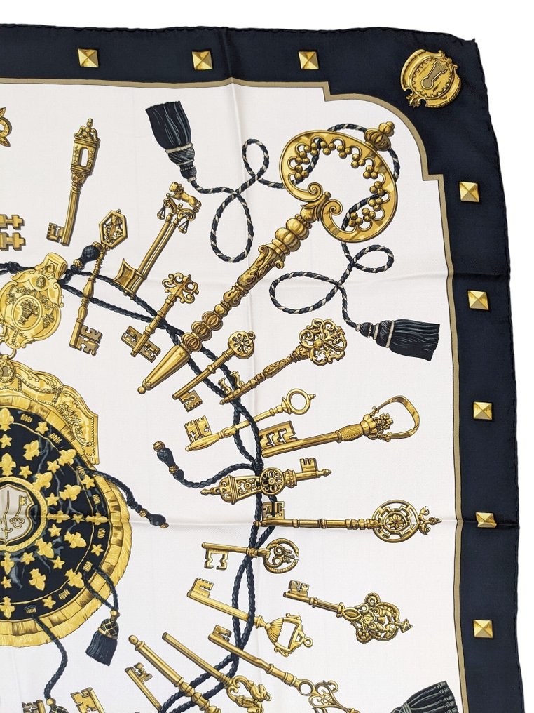 Hermès - "LES CLES" SILK Carre 90 - Sciarpa #2.1
