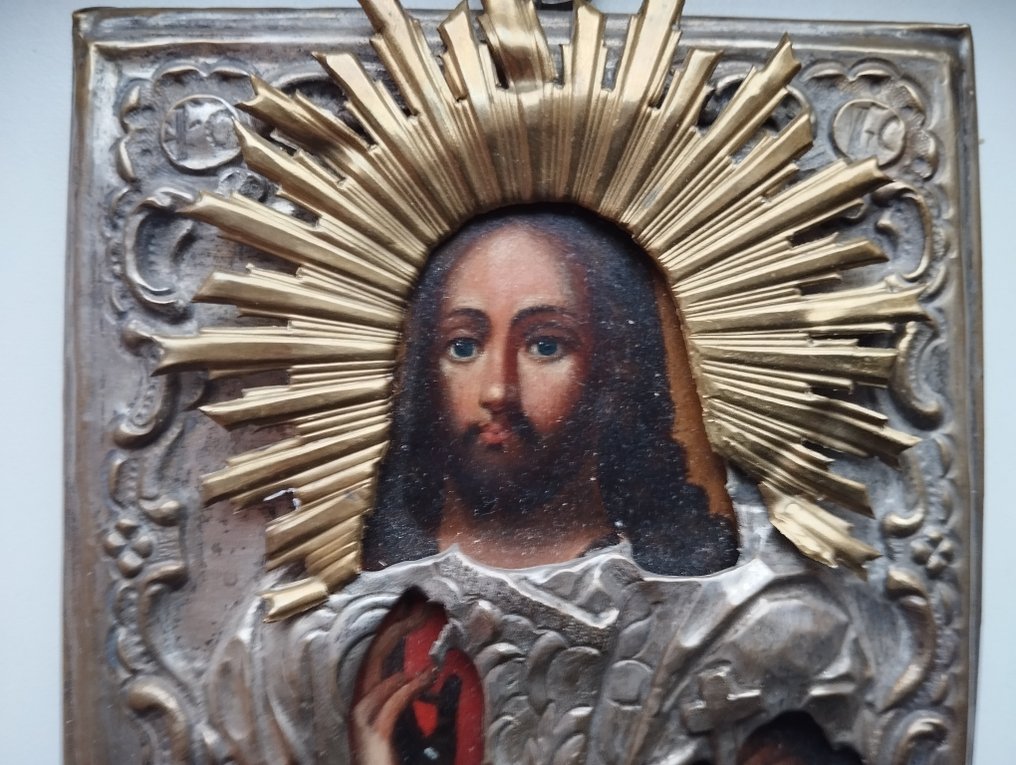 Εικόνα - Χριστός Παντοκράτορας - ξύλο, μέταλλο #2.1