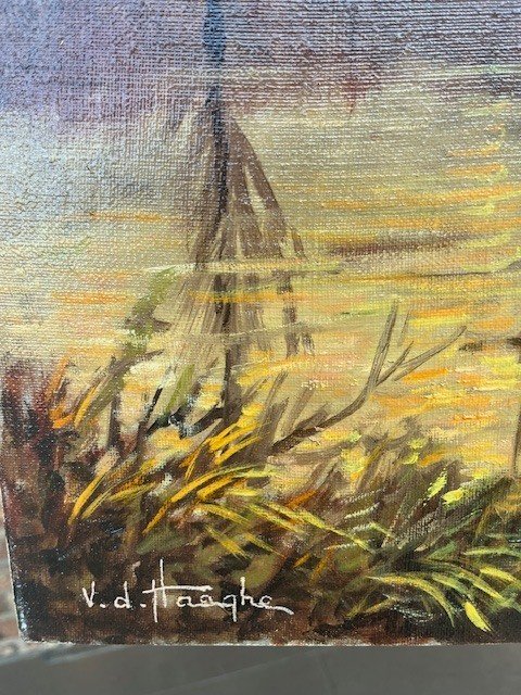 Cyriel Vanderhaeghe (XX) - Vijverlandschap in Merkem #1.0