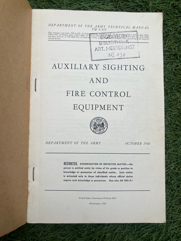 US Army manual - Compass / Binoculars - Range Finders - Beautiful plates and technical drawings - Artillery / Engineer - 1948 #3.2