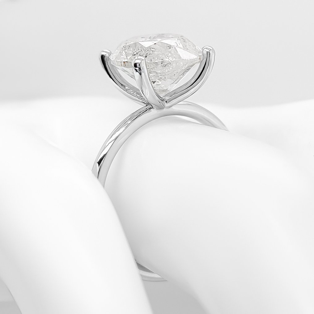 沒有保留價 - 戒指 - 14 克拉 白金 -  4.99ct. tw. 鉆石 (天然) - IGI 证书 #1.0