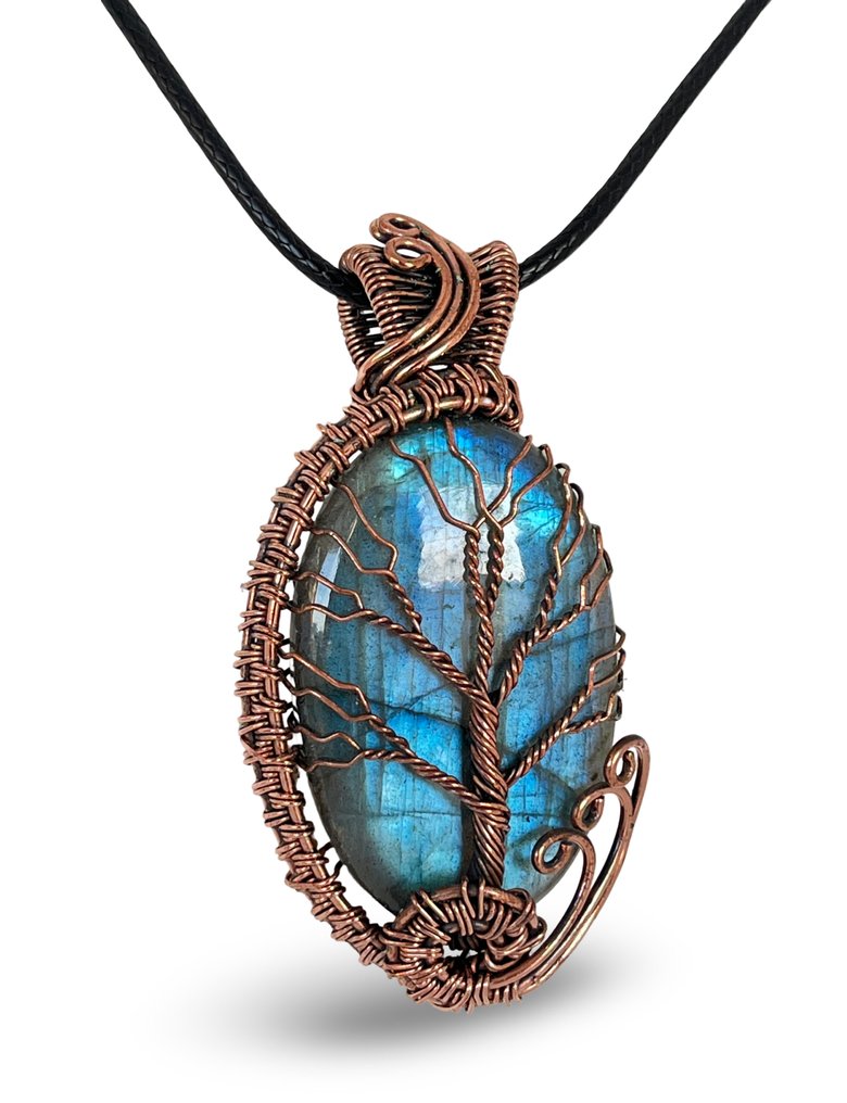 Labradorith - Δέντρο της Ζωής - 6,5 εκ. - Κρεμαστό κόσμημα #1.0