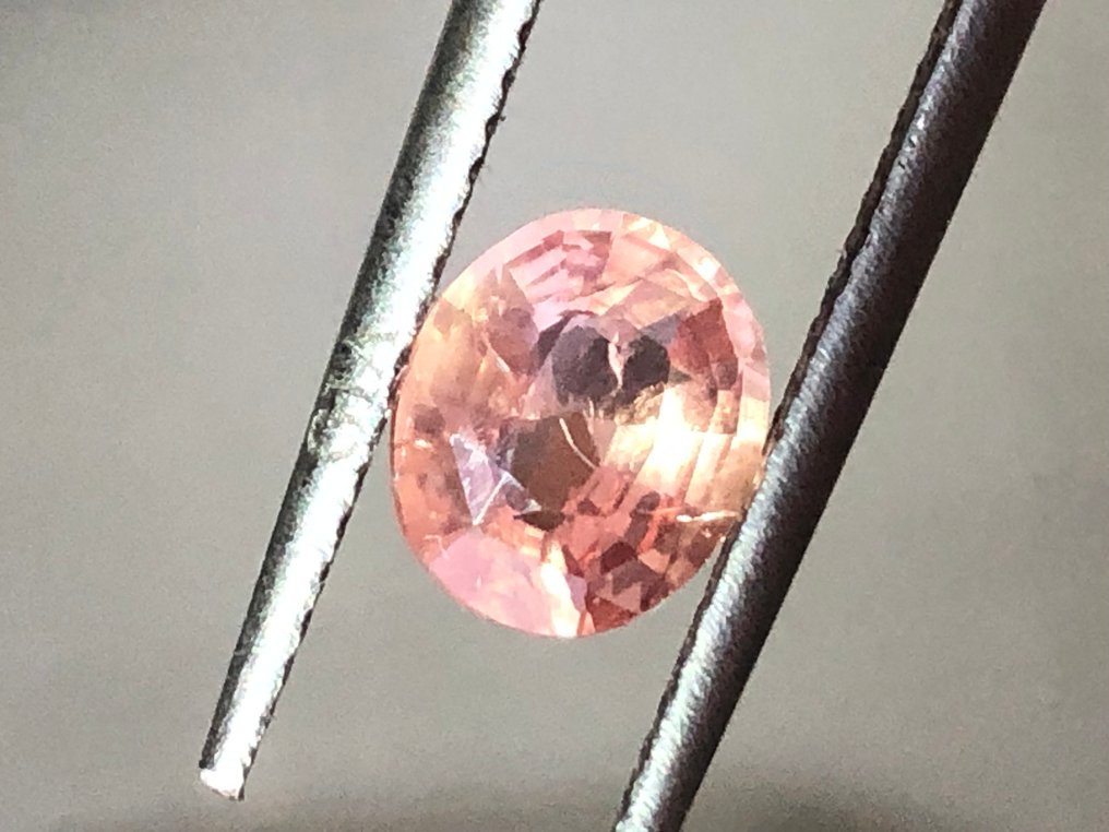 1 pcs  橙色, 粉色 莲花蓝宝石  - 1.12 ct - 美国宝石研究院（GIA） #1.0