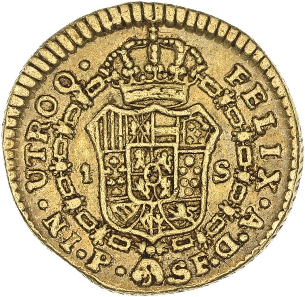 Ισπανία. Carlos III. 1 Escudo 1788 Popayán SF #1.0