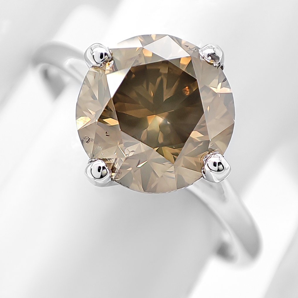 沒有保留價 - 戒指 - 14 克拉 白金 -  2.55ct. tw. 鉆石 (天然彩色) - IGI 证书 #1.0