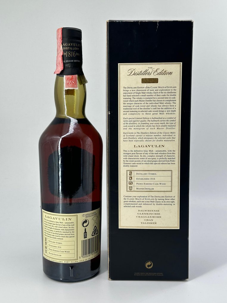 Lagavulin 1987 Distillers Edition Double Matured lgv. 4/491  - b. 2003  - 70 cl #1.0