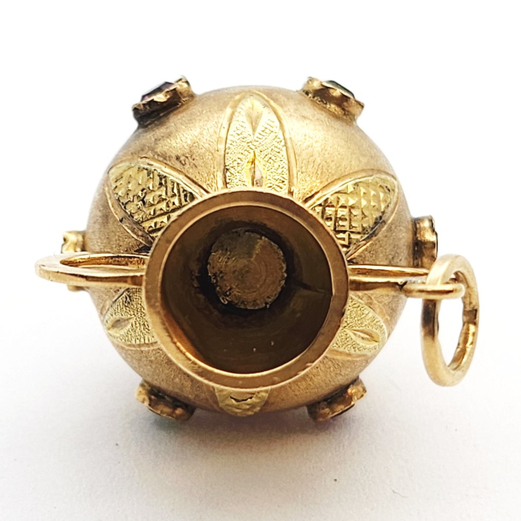 Κολιέ με μενταγιόν - 18 καράτια Κίτρινο χρυσό -  0.55ct. tw. Συνθετικός πολύτιμος λίθος #2.1