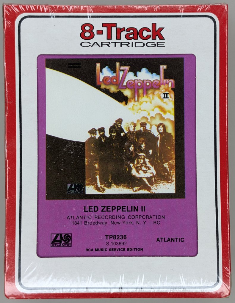 Led Zeppelin - Led Zeppelin II - Rare still sealed 	8-Track Cartridge - 8-spårigt band - 1970 #1.0