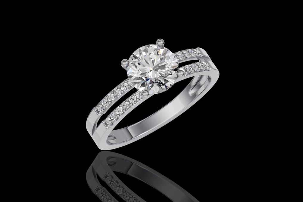 Δαχτυλίδι - 14 καράτια Λευκός χρυσός -  2.32ct. tw. Διαμάντι (Εργαστηριακής καλλιέργειας) - Διαμάντι #4.3