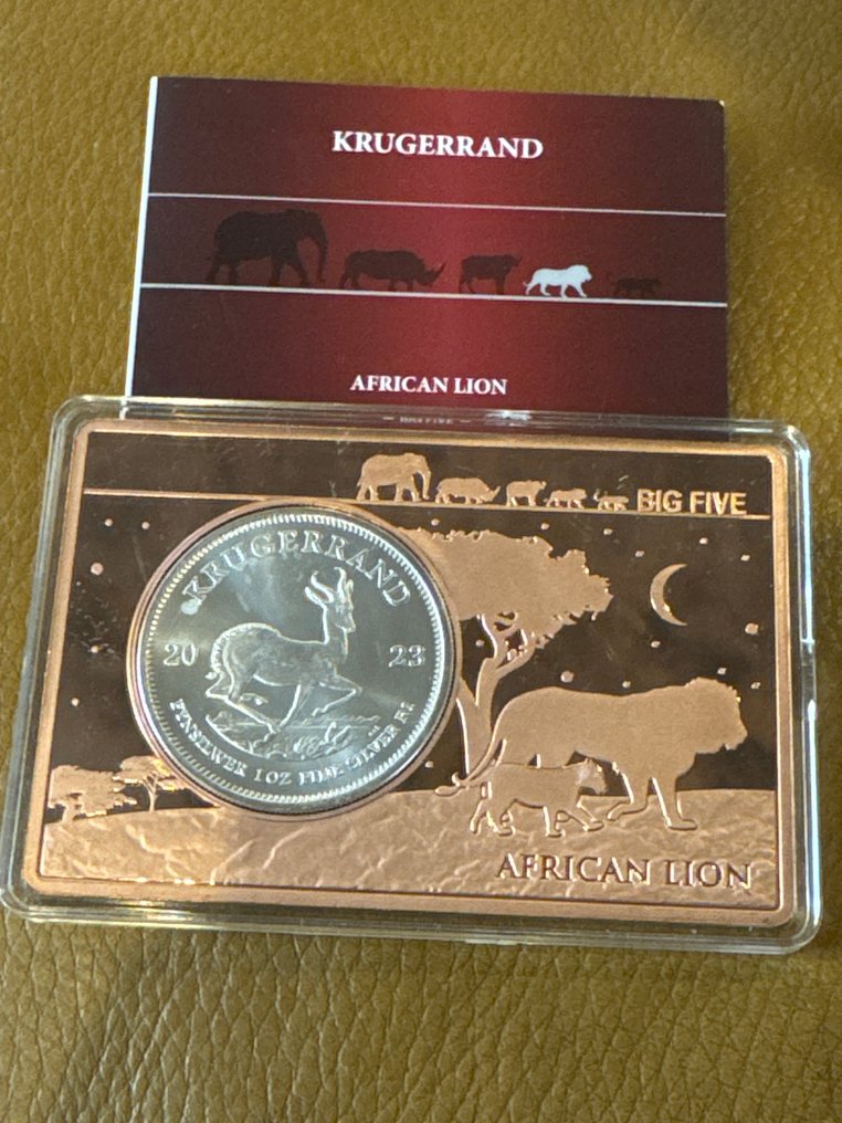 Νότια Αφρική. 1 Rand 2023 "Springbock", 1 Oz mit 3 Oz Barren (.999) mit CoA (χωρίς τιμή ασφαλείας) #1.0