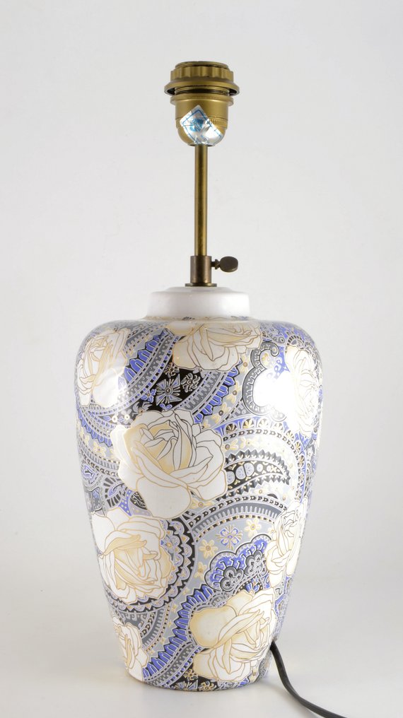 Herda - Bordlampe - Keramik, Messing, Plast - Keramisk lampeskål #1.0