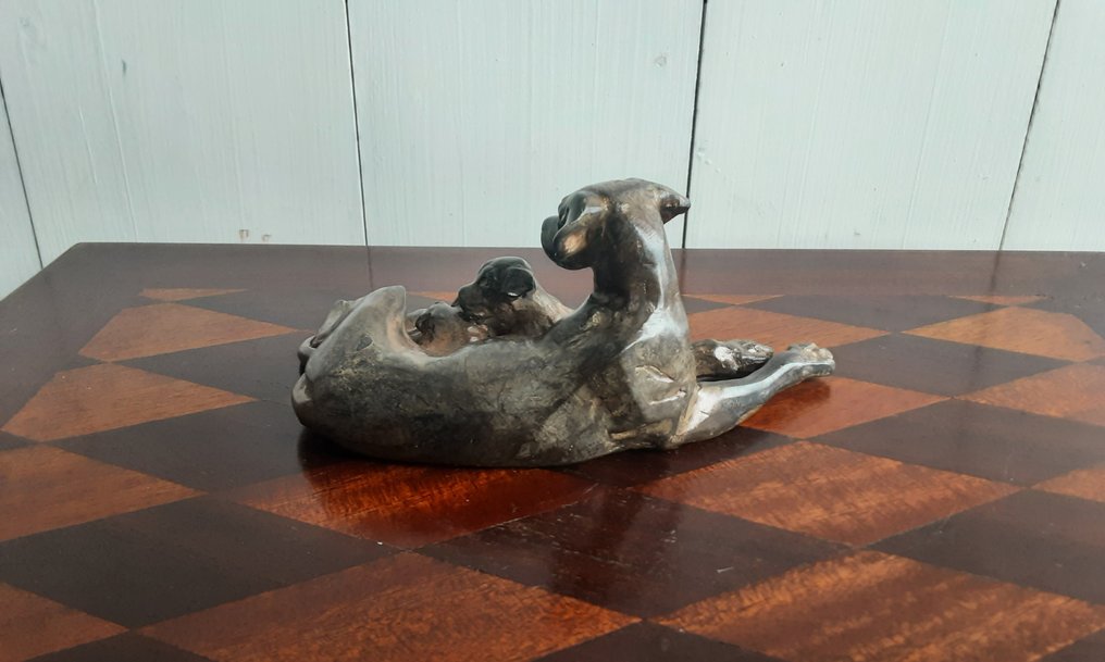 P. Chenet - Figure - Hond - 16 cm - Bronze #1.0