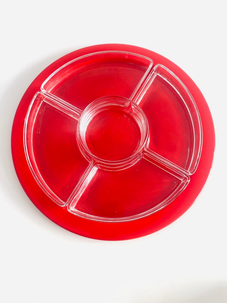 Alessi - Ettore Sottsass - Σετ σερβιρίσματος ορντέβρ - Χάλυβας, Εποξειδική ρητίνη - Πιατέλα ορεκτικών #1.0