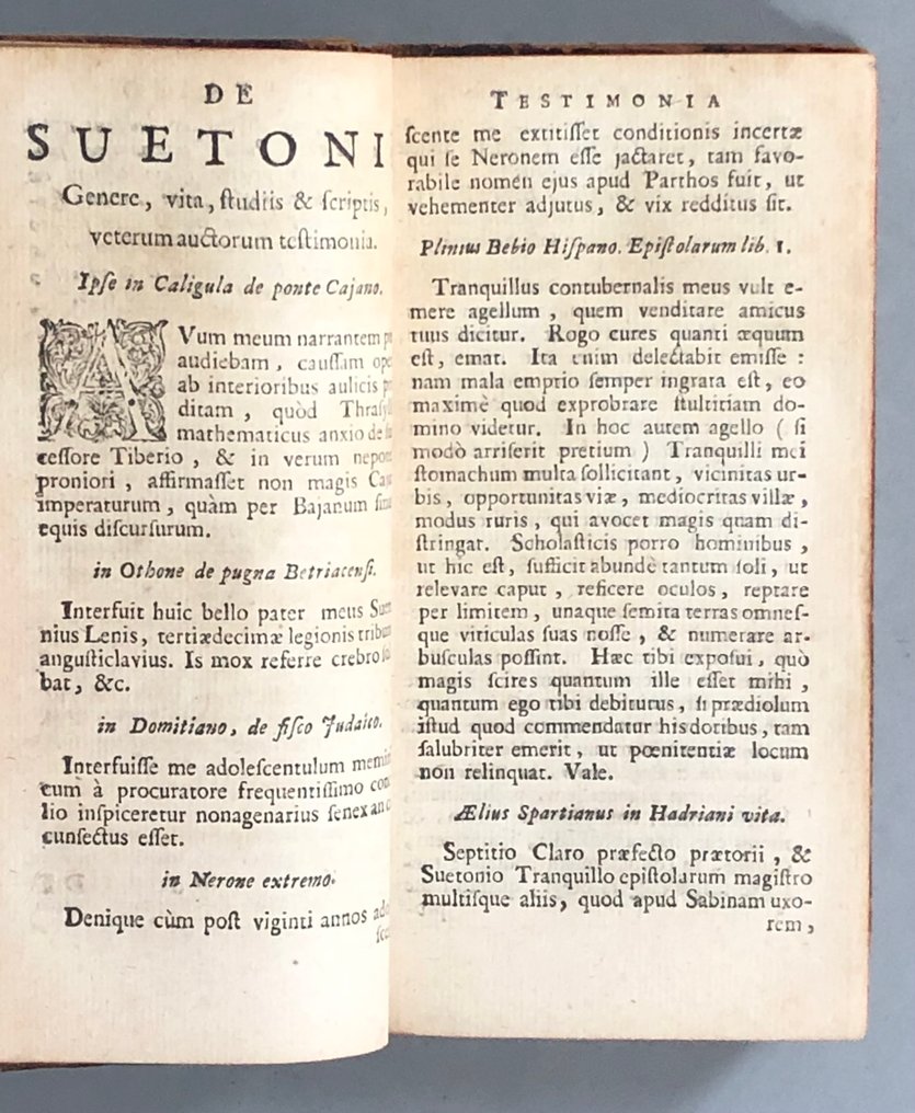 Suétone - C. Suetonii tranquilii vitae XII Caesarum - 1745 #4.3
