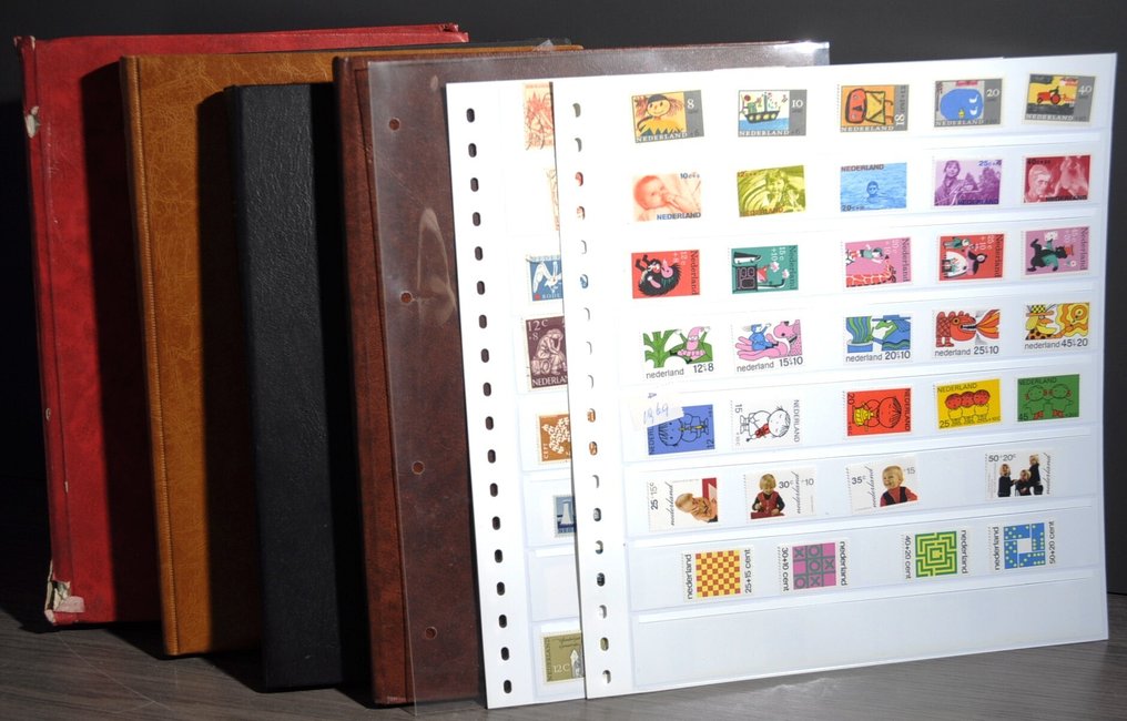 Netherlands  - Part of a collection including, among others, mint items, blocks, series, quantities, and more in #1.0