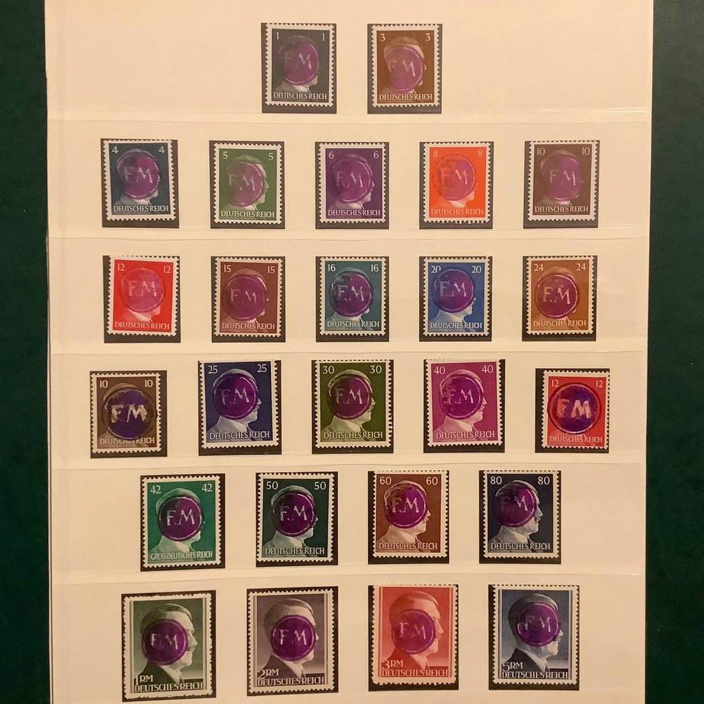 Γερμανία - Τοπικά ταχυδρομεία 1945 - Fredesdorf: πλήρης έκδοση με αξίες Marken και επιπλέον σφραγίδες - ελέγχθηκε από Richter. - Michel 1/26 #1.0