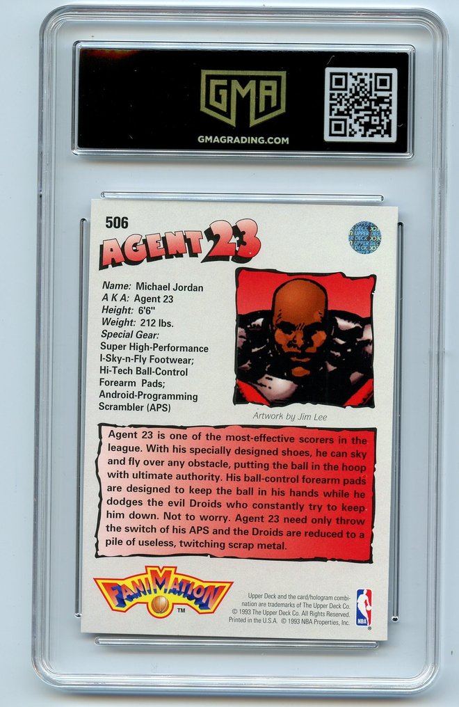 Upper Deck Lot - 1992 #23 GMA 8.5 & 1992 Fanimation GMA 8.5 - Michael Jordan - 2 Card - 近全新（NM） #4.3