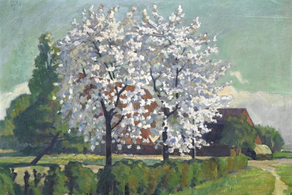 Alfons Marchant (1891–1967) - Paysage printanier aux arbres en fleurs #1.0