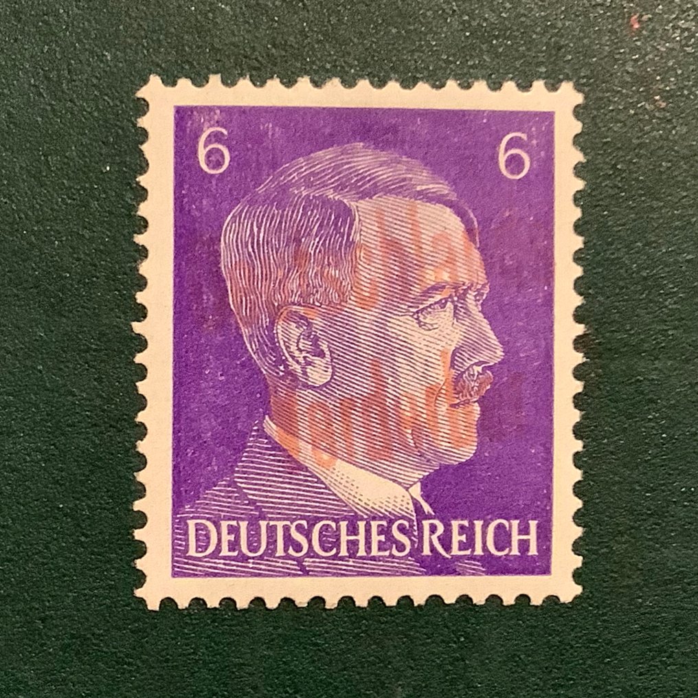 Γερμανία - Τοπικά ταχυδρομεία 1945/1946 - Μέιμπεν: 6 Pf με δοκιμαστική εκτύπωση - ελεγχθεί από Richter. - Michel B1 #1.0