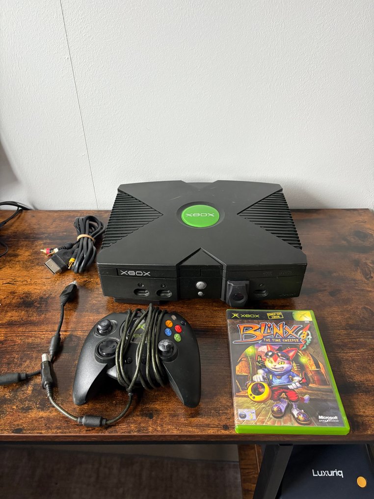 Microsoft Xbox (Original) spelcomputer – 2004 – met controller en spel - Xbox original - Xbox - Video game console + games - Without original box #1.0